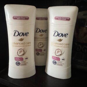 Dove Advanced Care Caring Coconut Antiperspirant Deodorant Sticks - 3 pack